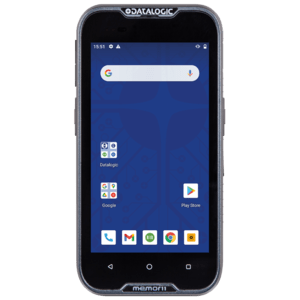 Datalogic Memor 11, Green Spot, 2D, 12.7 cm (5''), GPS, Gun, USB-C, BT, Wi-Fi, 4G, NFC, Android, kit (USB), GMS, black