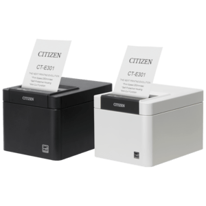 CT-E301, USB, 8 dots/mm (203 dpi), cutter, white