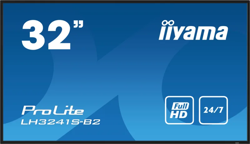 iiyama ProLite LH3241S-B2 digital signage display, 32", Full HD, USB media playback, 24/7, black, image 2