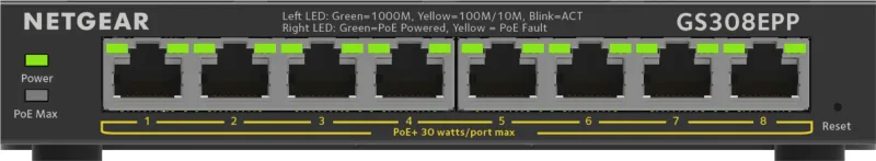 Netgear GS308EPP PoE+ Switch, 8 × Gigabit, 123 W, image 2