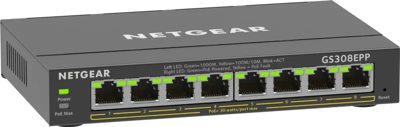 Netgear GS308EPP PoE+ Switch, 8 × Gigabit, 123 W, image 4