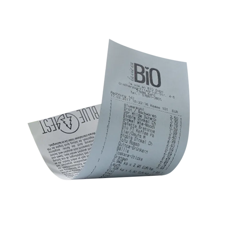 Blue4est receipt roll, light blue-grey paper