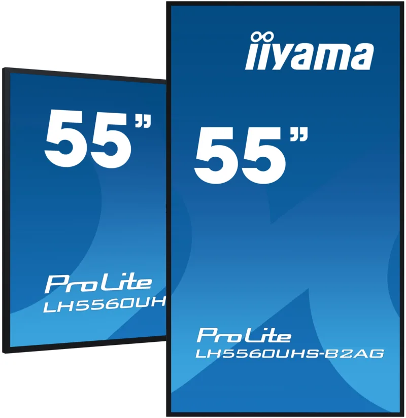 iiyama ProLite LH5560UHS-B2AG digital signage display, 55", 4K UHD, Android 11, Wi-Fi, 24/7, black, image 1
