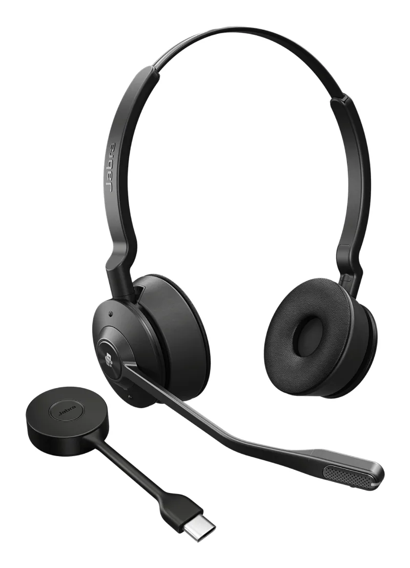 Jabra Engage 55 SE Stereo wireless DECT headset, Link 400 USB-C adapter, Microsoft Teams