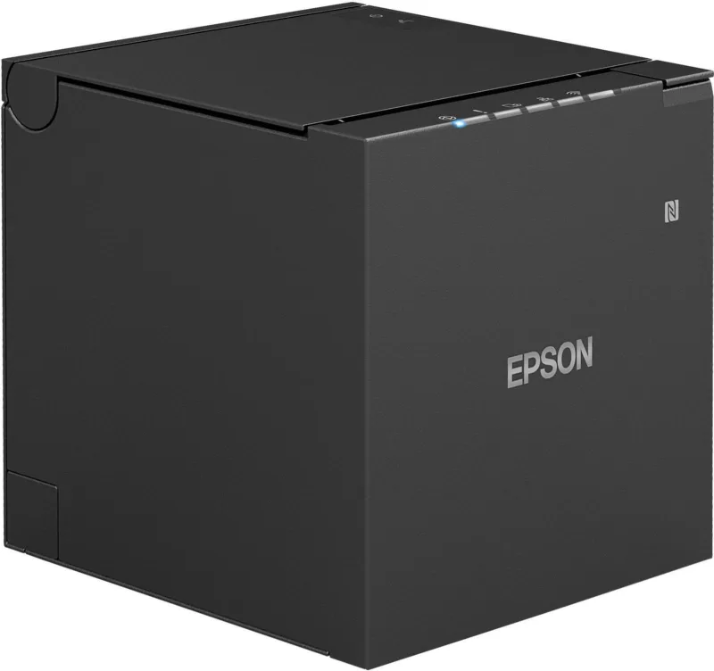 Epson TM-m30III musta kuittitulostin viistosti oikealta