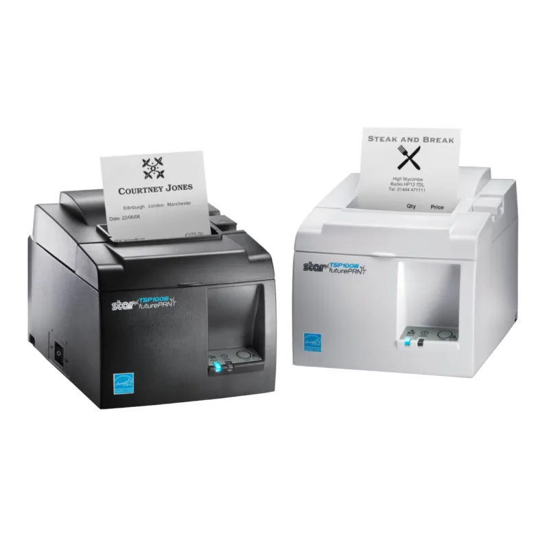 Star TSP100III series receipt printer, front three-quarter view