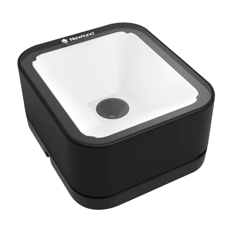 Newland FR27 Urchin presentation scanner from the right, black