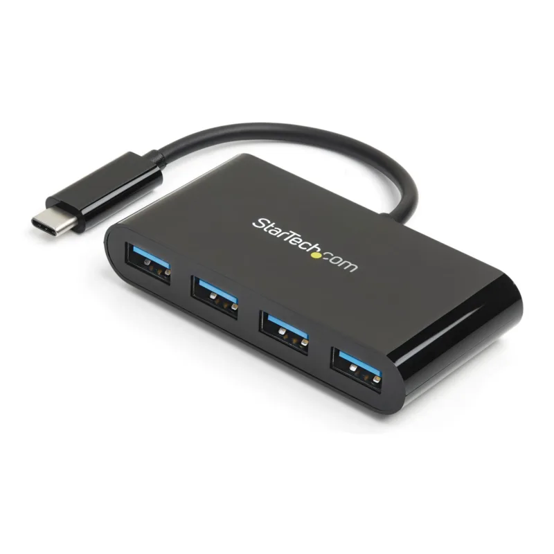 StarTech HB30C4AB USB-C-hubi, 4 × USB-A, musta, kuva 1