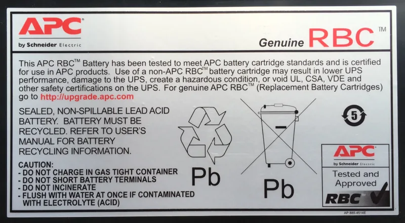 APC RBC48 Replacement Battery, Smart-UPS SMT750, image 1