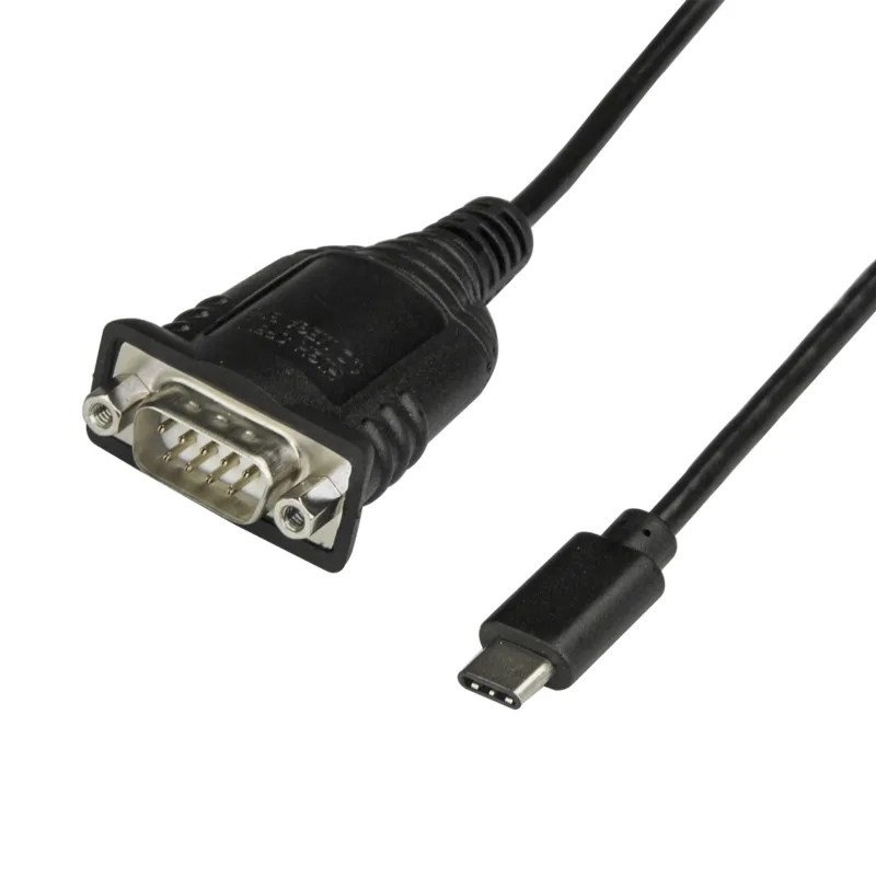 StarTech ICUSB232C serial adapter cable, USB-C to RS232 (DB9 male), 43 cm, black, image 1