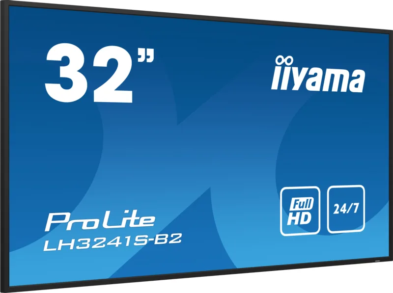 iiyama ProLite LH3241S-B2 digital signage display, 32", Full HD, USB media playback, 24/7, black, image 4