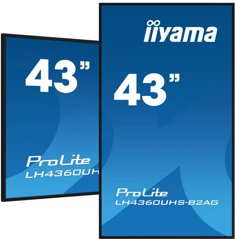 iiyama ProLite LH4360UHS-B2AG digital signage display, 43", 4K UHD, Android 11, Wi-Fi, 24/7, black, image 1