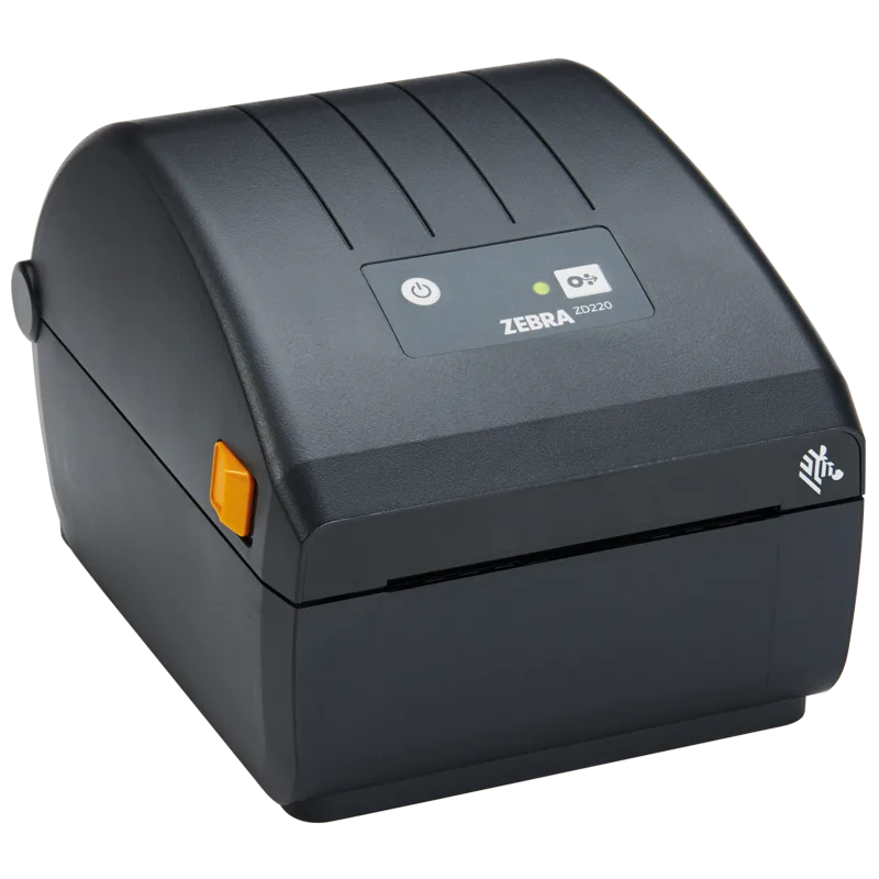 Zebra ZD220 label printer, angled front product view