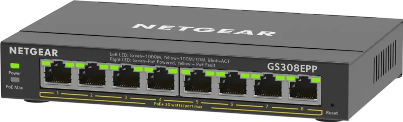 Netgear GS308EPP PoE+ Switch, 8 × Gigabit, 123 W, image 3