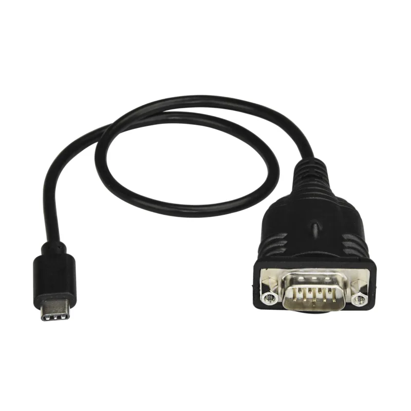 StarTech ICUSB232C -sarjaporttiadapteri, USB-C – RS232 (DB9 uros), 43 cm, musta, kuva 2