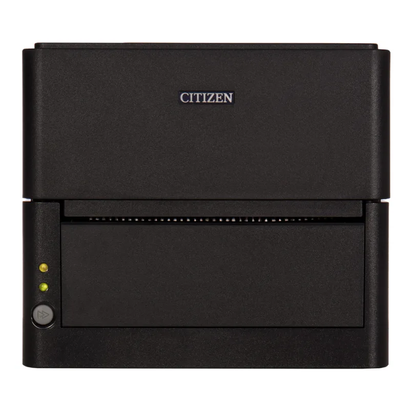 Citizen CL-E300 label printer, black, front view